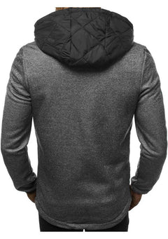 Men's Casual Color Block Zip-Up Hoodie Jacket (M-3XL)