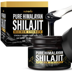 Shilajit Pure Himalayan Organic Resin - Natural Authentic Lab Tested Formula for Men Women - No Heavy Metals - 600mg Max Strength with 85+ Trace Minerals Golden Grade Shilajit Supplement (1 Pack)