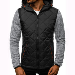 Men's Casual Color Block Zip-Up Hoodie Jacket (M-3XL)