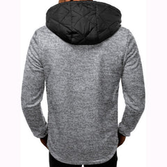 Men's Casual Color Block Zip-Up Hoodie Jacket (M-3XL)