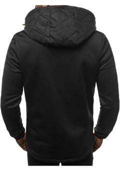 Men's Casual Color Block Zip-Up Hoodie Jacket (M-3XL)