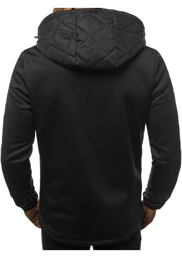 Men's Casual Color Block Zip-Up Hoodie Jacket (M-3XL)