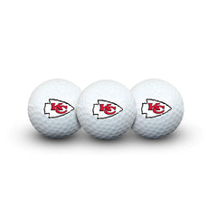Team Effort Kansas City Chiefs Pack of 3 Golf Balls
