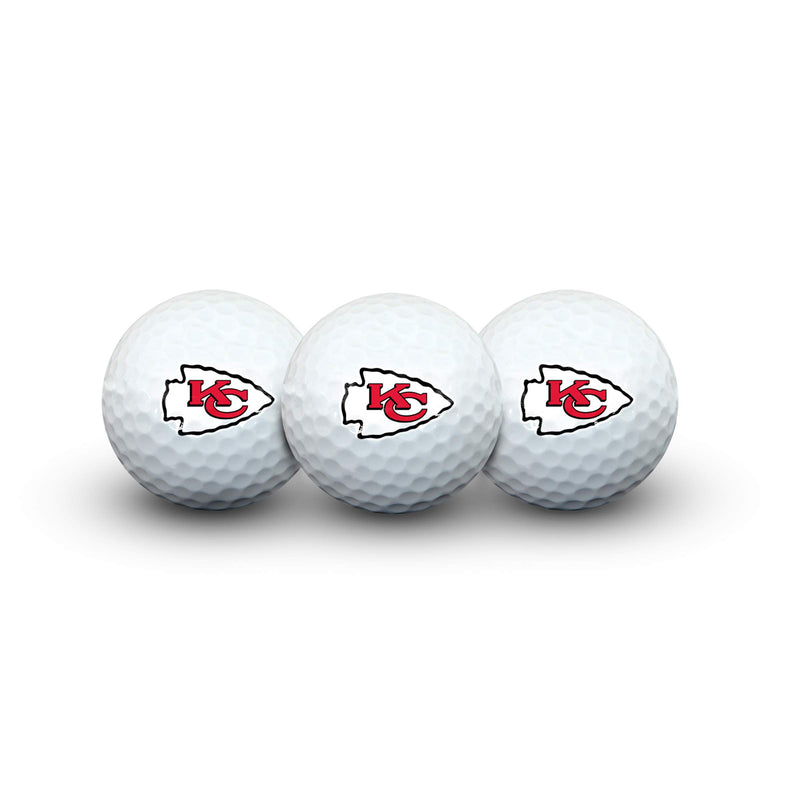 Team Effort Kansas City Chiefs Pack of 3 Golf Balls